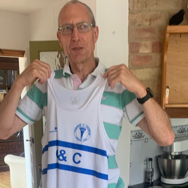 Pete Thompson . Cambridge and Coleridge chairman and top veteran runner.