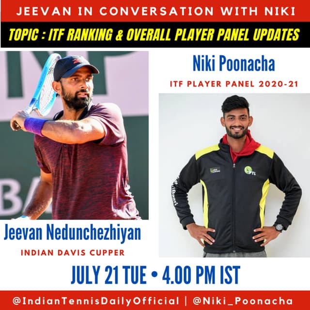 Jeevan in conversation with Niki Poonacha, ITF Player Panel member 2020-21