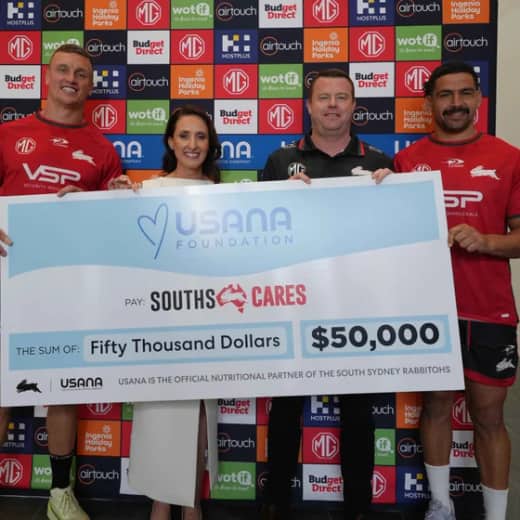 Souths Cares x USANA Announcement; Player Media - Round 1, 2026 - Wighton, Walker