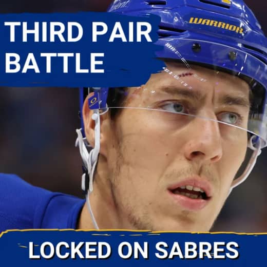 Buffalo Sabres THIRD PAIR BATTLE commences between Stanley, Kesselring, Schenn, Metsa, and Timmins
