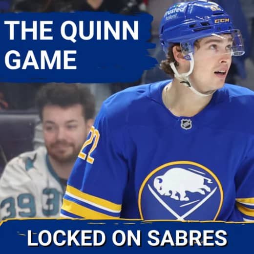 Jack Quinn HAT TRICK leads Buffalo Sabres past San Jose Sharks for 8th straight win