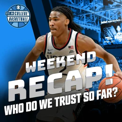 Who’s most trustworthy two weeks in? A toss-up, but: Houston, UConn, Zona, Michigan + Gonzaga all won while not at their best