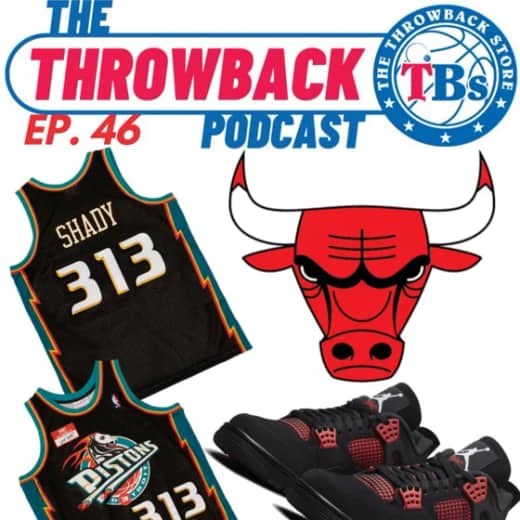 Chicago Bulls, Philadelphia 76ers, Air Jordan 4 Crimson, Mitchell & Ness, Detroit Pistons, Eminem