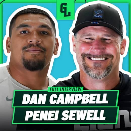 Dan Campbell LOVES Detroit + Penei Sewell's Athleticism