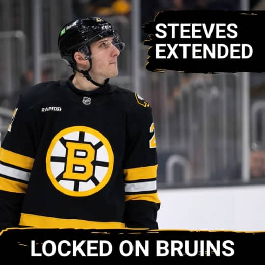 Steeves SIGNS as Bruins BALANCE Buy and Sell Mode