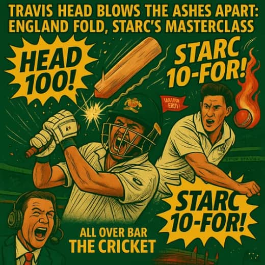 18. Travis Head Blows the Ashes Apart: Starc’s Masterclass as England Fold