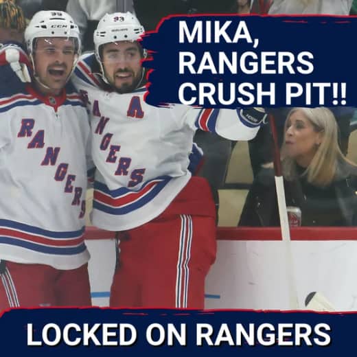 Mika Zibanejad plays with FIRE as Rangers CRUSH Penguins 6-1!! Matt Rempe, fourth line come up big!