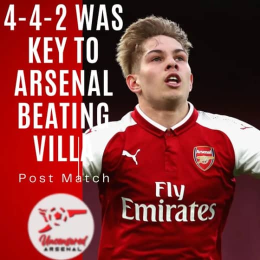 4-4-2 Was Key To Magnificent Arsenal Defeating Villa
