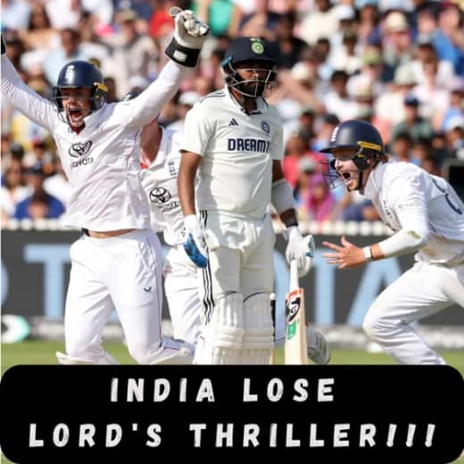India in despair after thriller at Lord’s