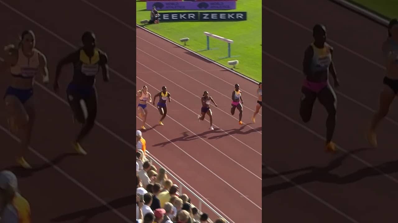 WORLD CHAMP, Melissa Jefferson-Wooden standing on business in Stockholm with 10.85 😤 #DiamondLeague