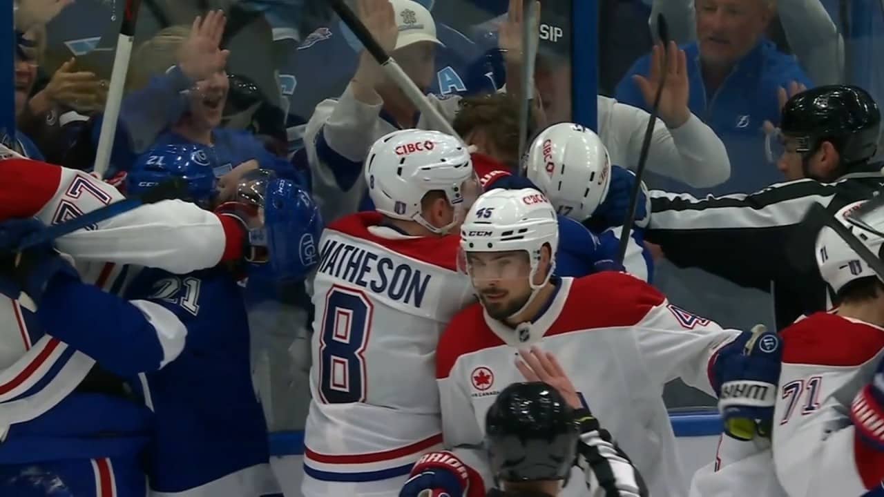 All Hell Breaks Loose During Line Scrum Between Tampa Bay Lightning And Montreal Canadiens