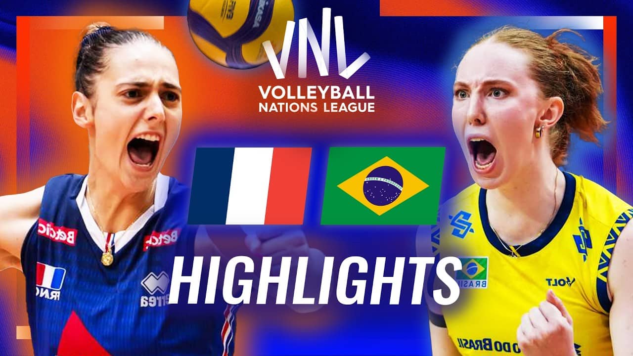 France π«π· vs. Brazil π§π· - Highlights | Week 2 | Women's VNL 2026