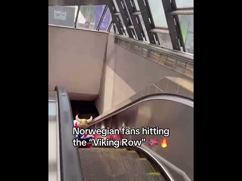 You see an escalator, Norway fans see a rowing opportunity ๐ (via @jersiegel/TT)