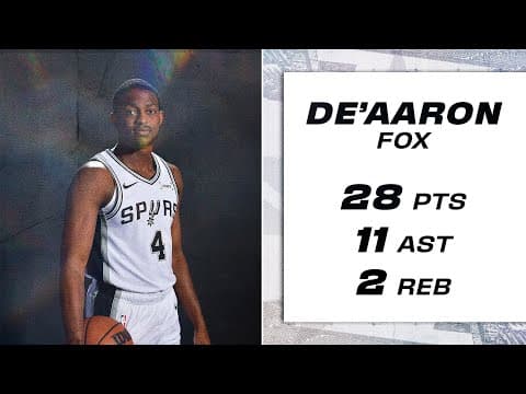 De'Aaron Fox Records ANOTHER DOUBLE-DOUBLE!