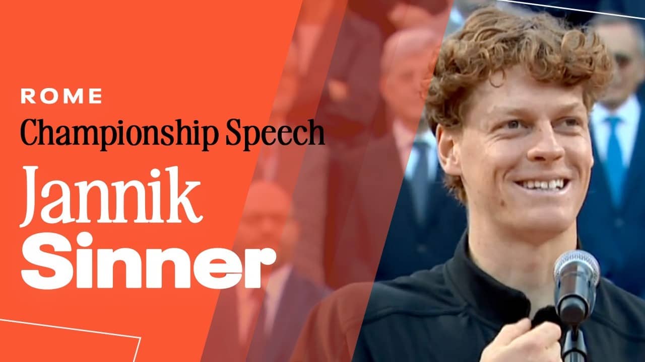Jannik Sinner Champion Speech | 2026 Rome