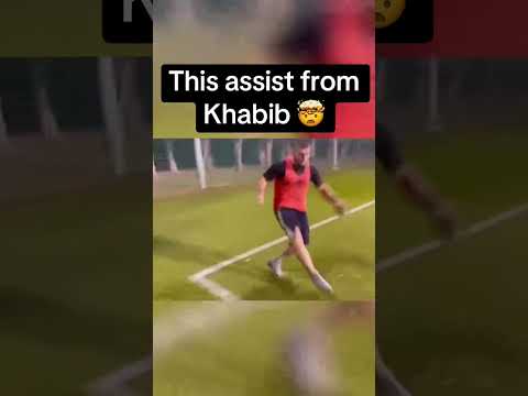 Khabib with the perfect pass ⚽️ (via @sharapudin_ziyaudinov/IG)
