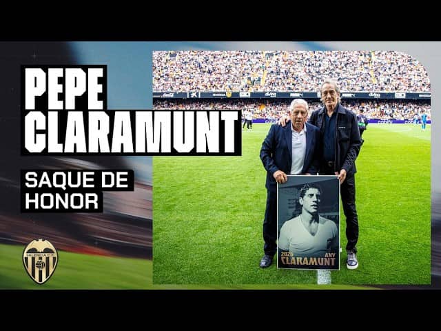 PEPE CLARAMUNT REALIZÓ EL SAQUE DE HONOR EN EL VALENCIA CF - ATLÉTICO DE MADRID EN MESTALLA
