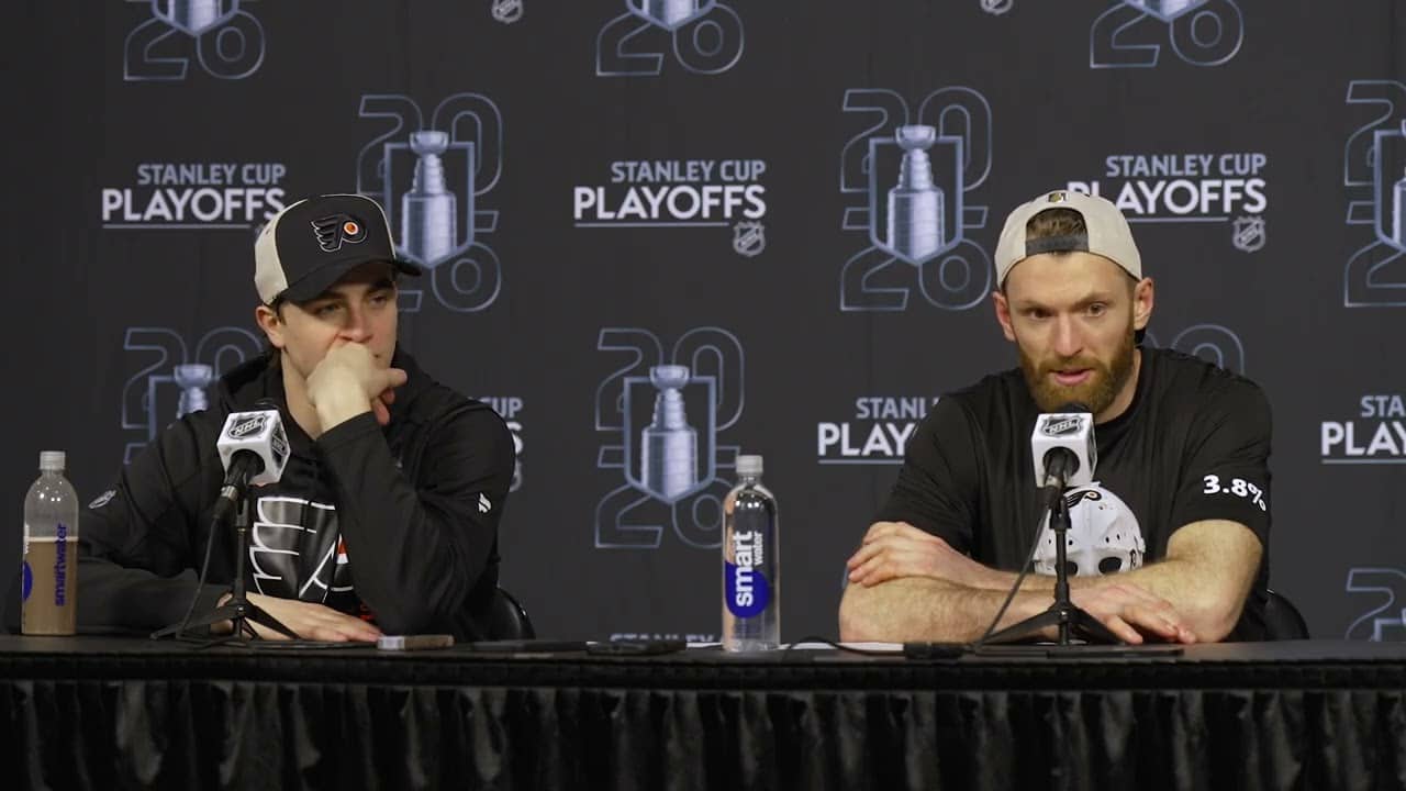 4/18 PHI @ PIT Postgame: Sean Couturier & Porter Martone
