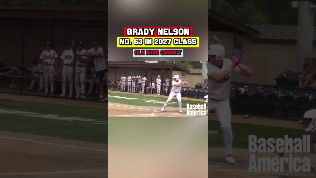 Grady Nelson is a big man with big power πͺ #2027draftclass #baseball