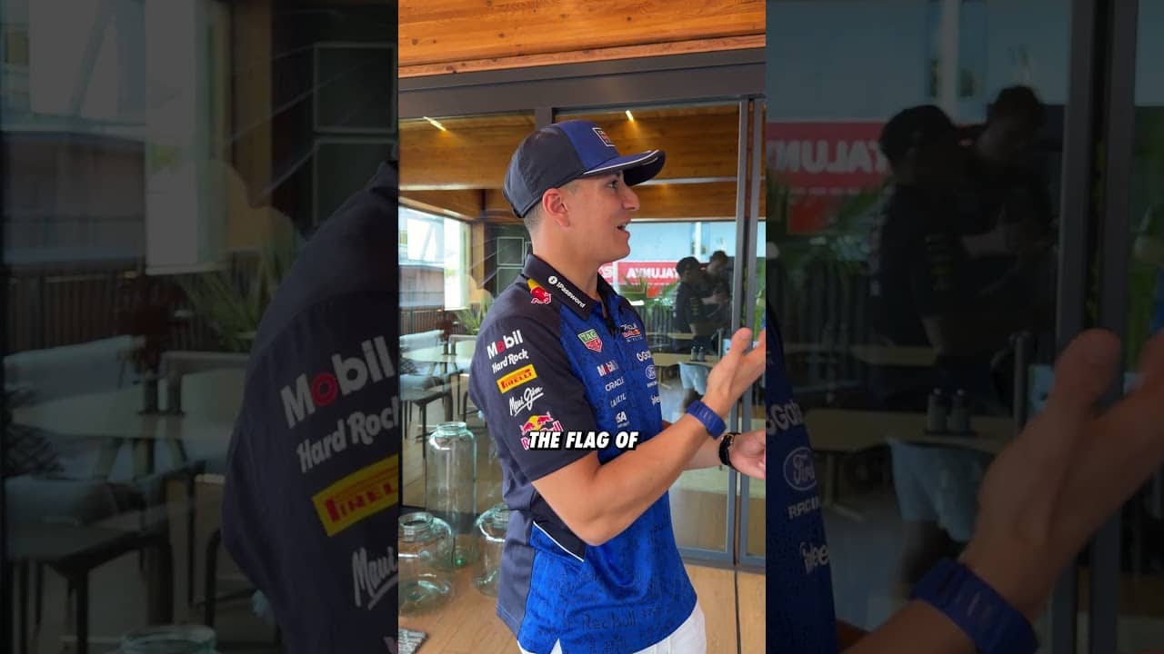 Even Formula 1 drivers can't say no to a World Cup sticker or two... ๐ #F1 #RedBullRacing