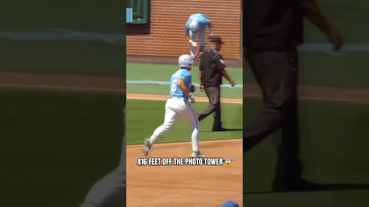 Macon Winslow unloaded against his former team🔥 #unctarheels #collegebaseball #accbaseball #homerun