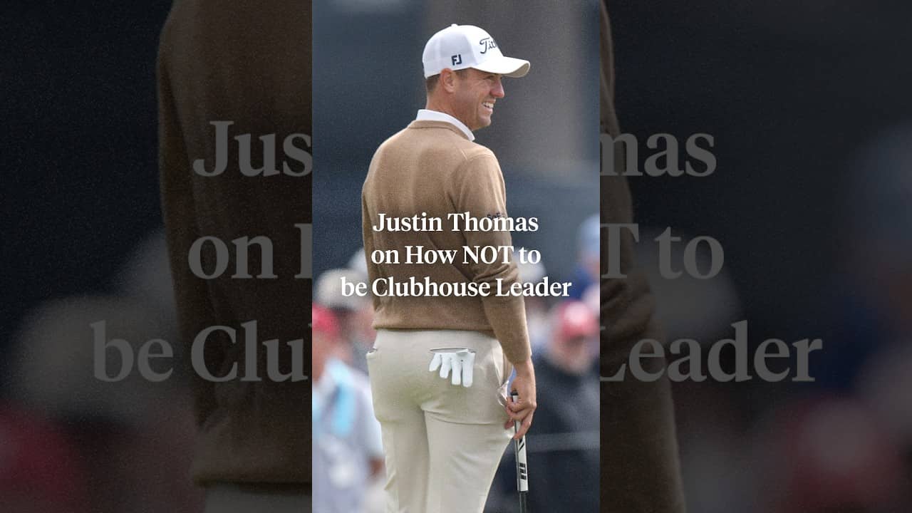 At least Justin Thomas knows how to NOT be the clubhouse leader π