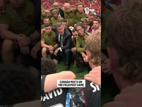 After every match, the Canadian national team huddles up together