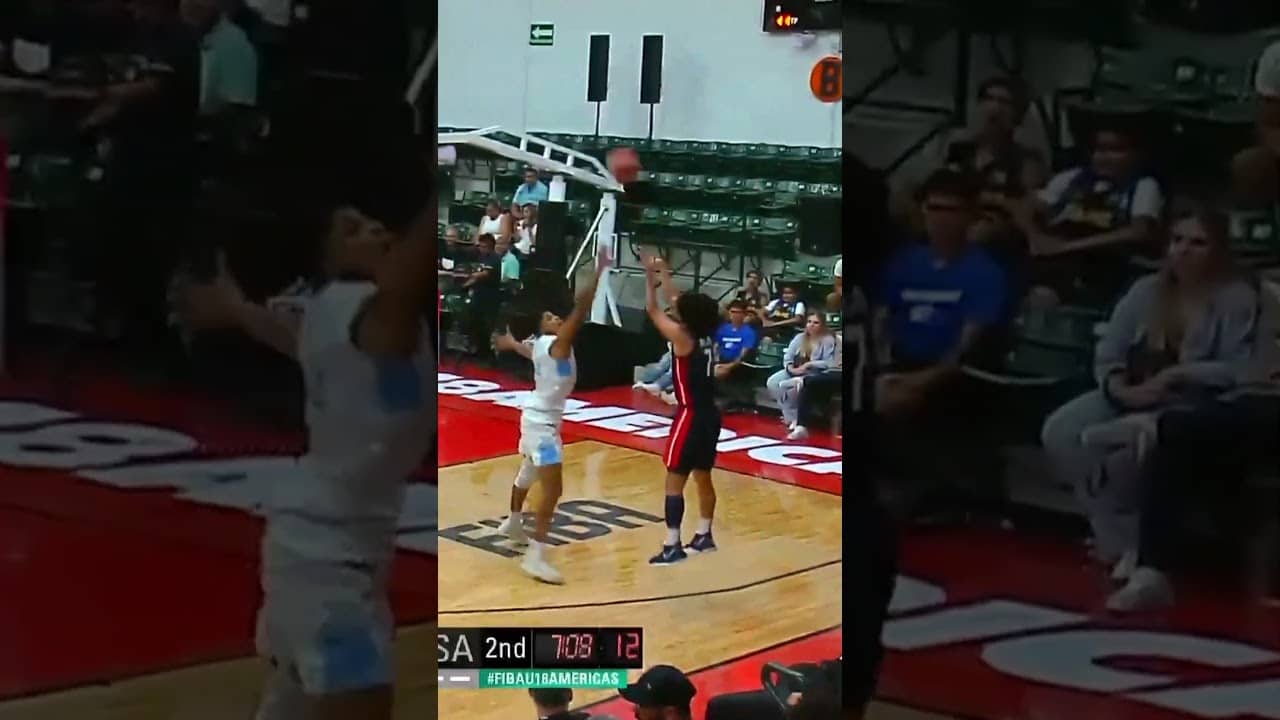 Jared McCain showing off his talent at 18 years old 🤯 #FIBAU18Americas
