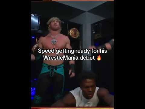 Speed getting ready for #WrestleMania π₯