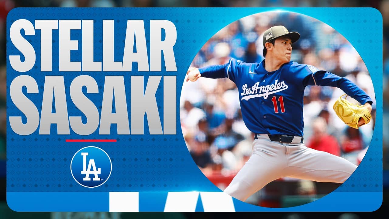 Roki Sasaki's first career 7-inning, 8-strikeout start for the Dodgers ⭐ | MLB Highlights