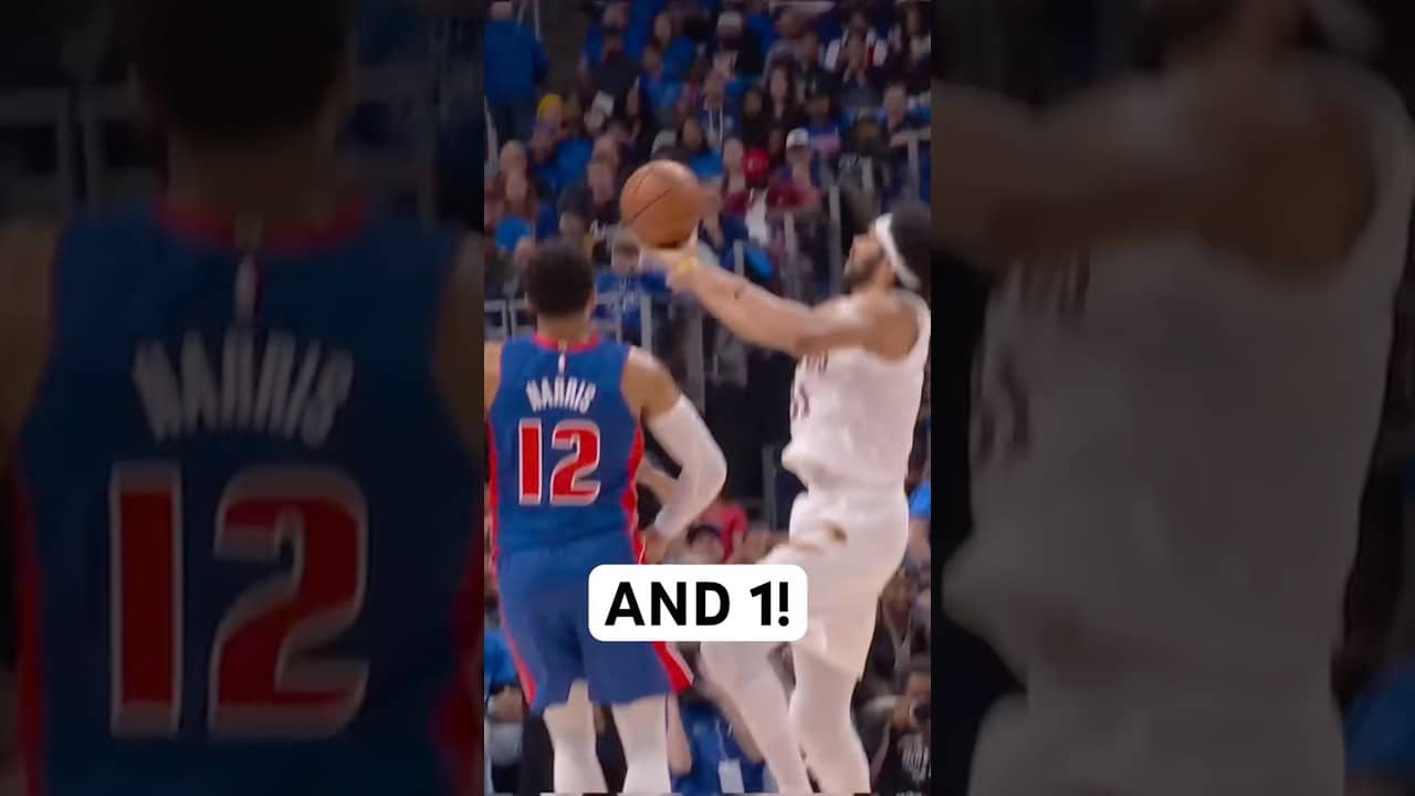 Jarrett Allen gets the tough layup to go
