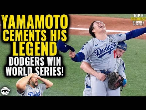 Yoshinobu Yamamoto and the Dodgers win the World Series!!