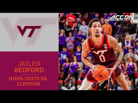 Virginia Tech Guard Jailen Bedford Highlights vs. Clemson