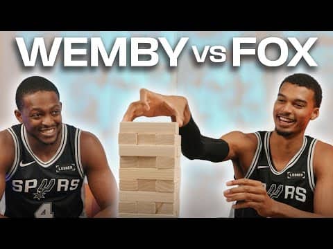 De'Aaron Fox and Victor Wembanyama Answer Questions While Playing an Epic Game of Jenga!