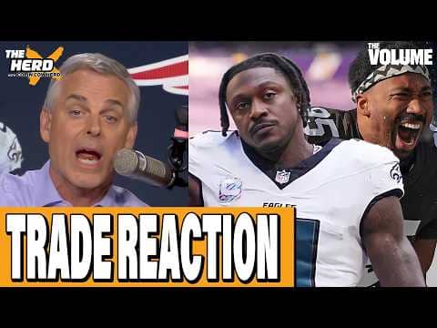 Top 10 NFL Offseason Moves: A.J. Brown, Myles Garrett, Linderbaum, Waddle | Colin Cowherd: THE HERD