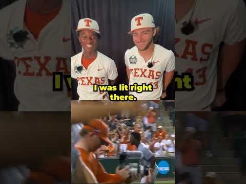 Texas baseball reacts to their 39th Men's College World Series berth 🎟️ #shorts