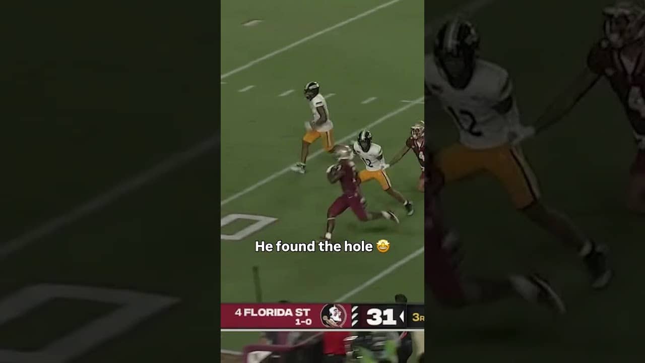 He saw the opening and took it 🔥 #floridastateseminoles #accfootball #collegefootball