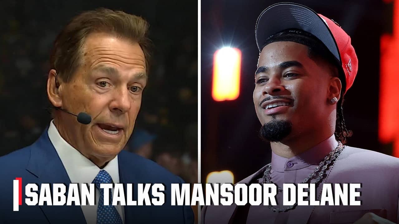 Mansoor Delane is FANTASTIC šŖ Nick Saban after the LSU DB goes No. 6 to the Chiefs | 2026 NFL Draft