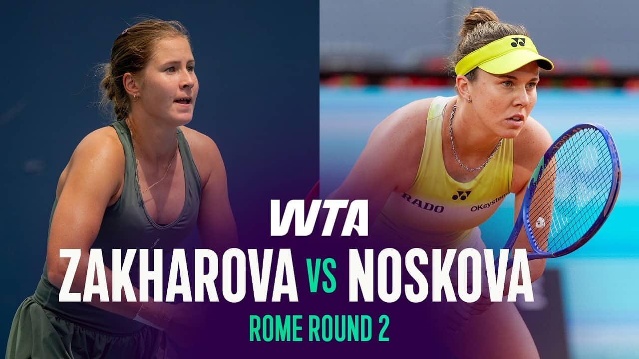 Anastasia Zakharova vs. Linda Noskova | 2026 Rome Round 2 | WTA Match Highlights