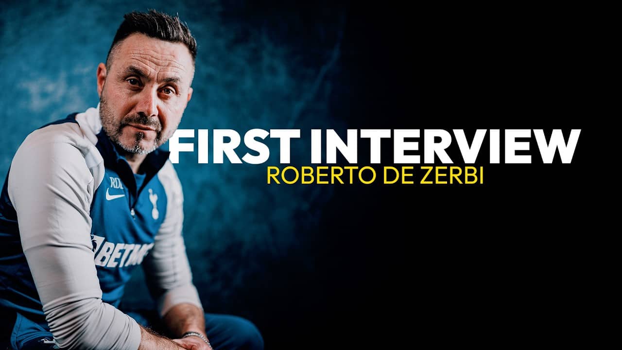 Roberto De Zerbi’s first interview as Spurs Head Coach 🎙️