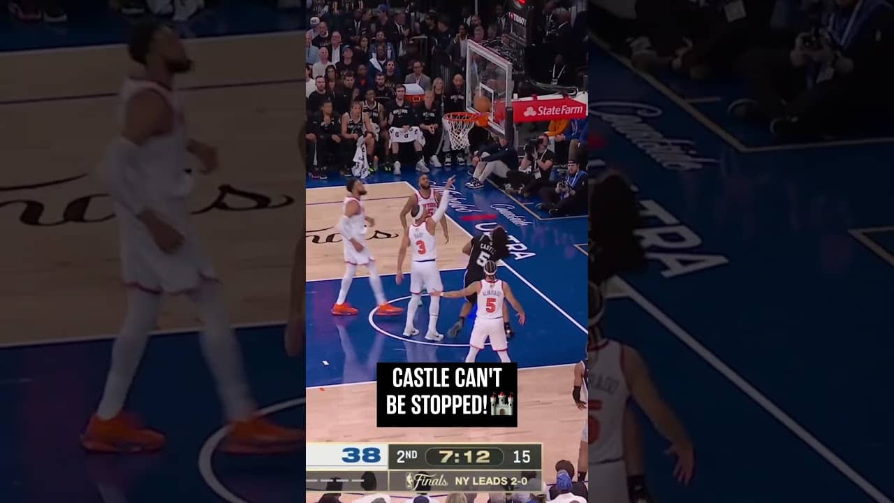 Castle was cookin in the first half 🔥 #spurs #nba #playoffs #nbafinals #stephoncastle
