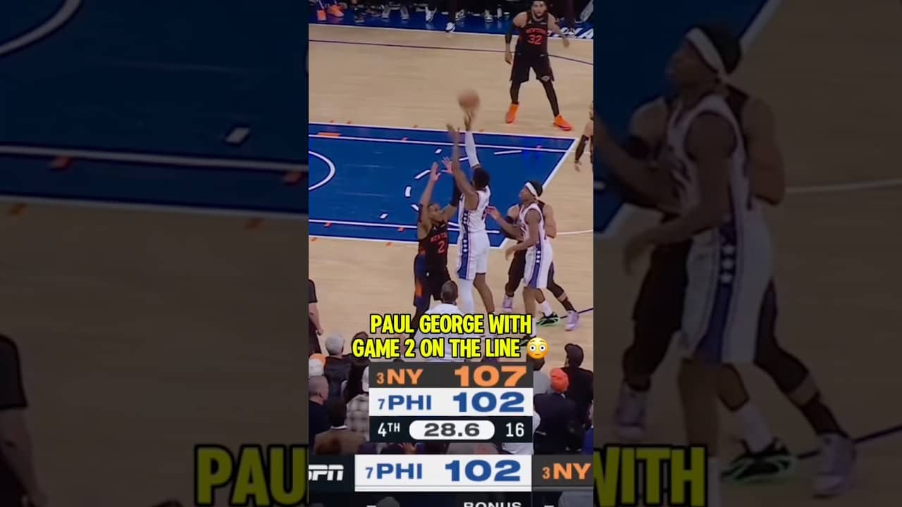 Paul George AIRBALL in clutch time ๐ญ๐