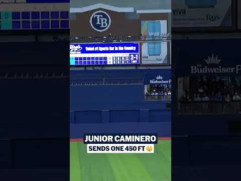 450 FEET ๐ณ Junior Caminero sent this over the batter's eye ๐คฏ