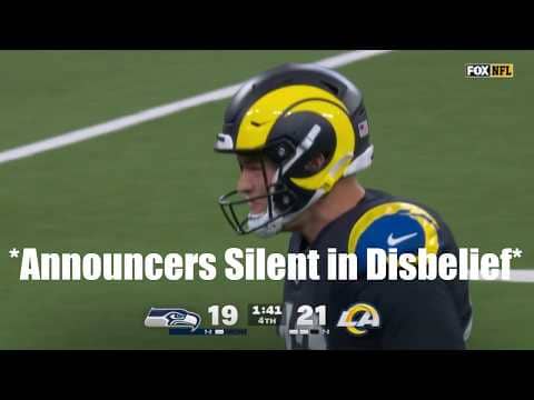 A PUNTER JUST LEFT THE ANNOUNCERS SPEECHLESS