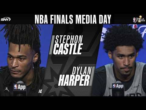 Stephon Castle, Devin Vassell, Dylan Harper, and Keldon Johnson preview Finals vs Knicks