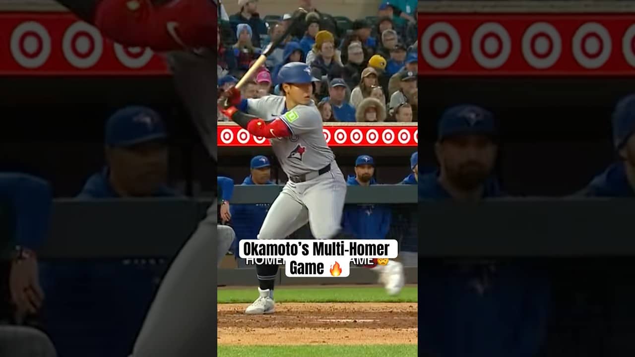 Kazuma Okamoto’s first career multi-homer game! #MLB #BlueJays #Toronto