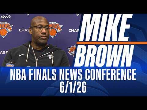 Knicks coach Mike Brown talks Mitchell Robinson, Karl-Anthony Towns, NBA Finals strategy vs Spurs