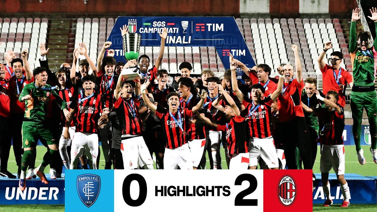Rossoneri campioni d'Italia | Empoli-Milan 0-2 | Highlights U15