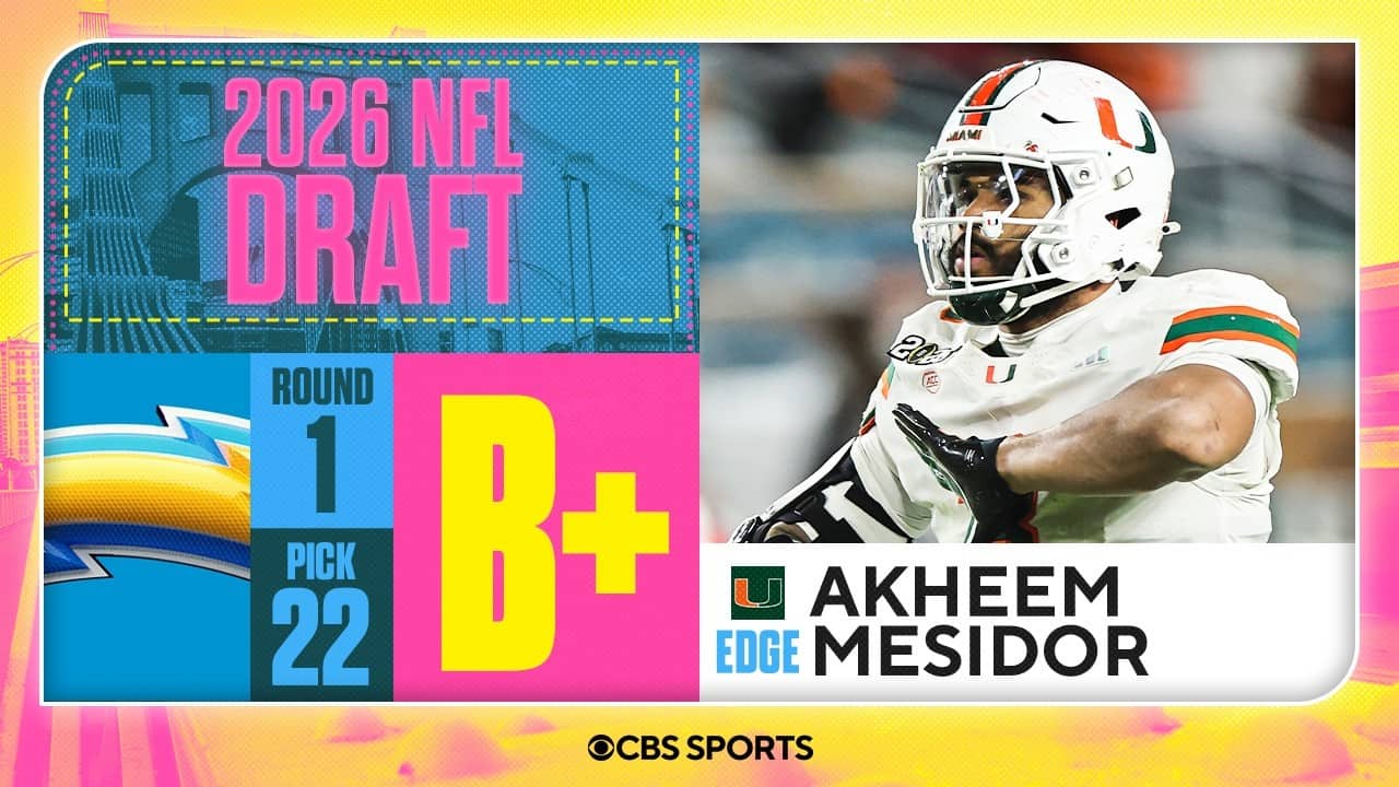 Chargers select Akheem Mesidor No. 22 overall | 2026 NFL Draft Grades & Reaction