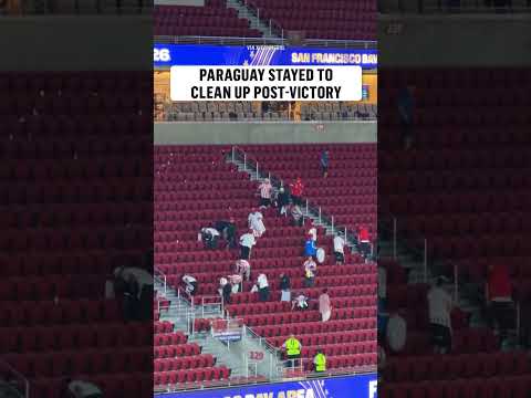 Paraguay fans did not rush out of the stadium despite their big victory